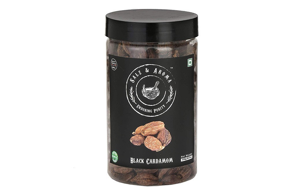 Salz & Aroma Black Cardamom    Plastic Jar  250 grams